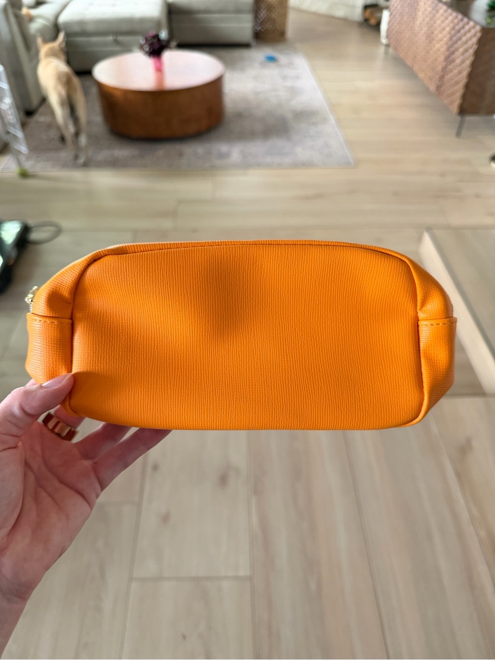 Lancôme Orange Women's Zip Pouch - Sleek Everyday Cosmetic Bag